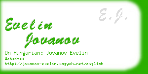 evelin jovanov business card
